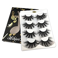 Mikiwi 25Mm Faux Mink Lashes 25Mm Lashes 6D Faux Mink Lashes Faux Mink Eyelashes Dramatic Lashes 25Mm Faux Mink Eyelashes