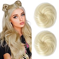 Reecho 2 Pcs Mini Claw Clip In Messy Cat Ears Hair Bun Extensions Hb001 Wig Accessory Updo Hairpieces For Women Girls Pack Of