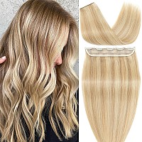 Snoilite Clip In Hair Extensions Human Hair Clip In Human Hair Balayage One Piece5 Clips34 Full Head Standard Weft Clip In E