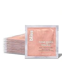 Bliss Rose Gold Rescue Daily Peel 15 Ct Vegan Parabenfree 8 Pha Aha Blend For Sensitive Skin Targets Dull Skin Wr