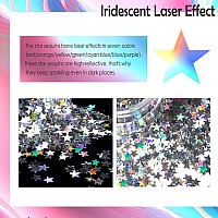 Laza 10G Stars Glitter Confetti Sparkle Shiny Holographic Micro Fiveangle Star False Nail Sequins Acrylic Paillettes For Diy Cr