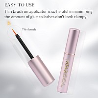 Emeda Eyelash Glue For False Lashes Super Strong Hold Long Lasting 24H Waterproof Latex Free Best Lash Glue Eyes Strip White Clear Lash Adhesive 5Ml 0.17Oz