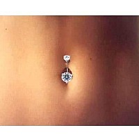 Jconly Belly Piercing Kit - 14G Belly Button Ring With 316L Steel Piercing Needles And Piercing Clamp Belly Kit