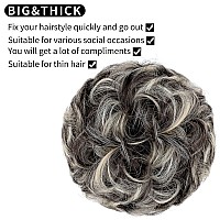 Qunlinta Messy Bun Hair Piece Hair Bun Thick Updo Scrunchies Hair Extensions Ponytail Hair Pieces For Women Girls Black Brown Mi