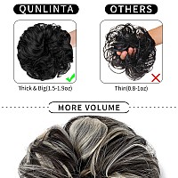 Qunlinta Messy Bun Hair Piece Hair Bun Thick Updo Scrunchies Hair Extensions Ponytail Hair Pieces For Women Girls Black Brown Mi