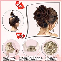 Qunlinta Messy Bun Hair Piece Hair Bun Thick Updo Scrunchies Hair Extensions Ponytail Hair Pieces For Women Girls Black Brown Mi