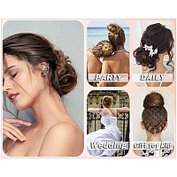 Qunlinta Messy Bun Hair Piece Hair Bun Thick Updo Scrunchies Hair Extensions Ponytail Hair Pieces For Women Girls Black Brown Mi