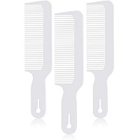 Boao 3 Pack Barber Combs Clipper Comb Flat Top Clipper Combs White Black Red Hair Cutting Combs For Clippercuts And Flatt