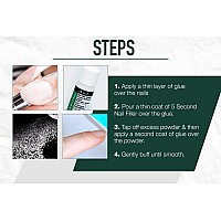 5 Second Nail Filler Powder For Cracked Split Damaged Nails 4 G 3 Count