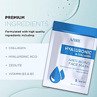 Azure Hyaluronic Acid Collagen Anti Aging Sheet Facial Mask Rejuvenating Moisturizing Face Mask Helps Reduce Fine Lines