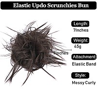 Hmd Tousled Updo Messy Bun Hair Piece Hair Extension Ponytail With Elastic Rubber Band Updo Extensions Hairpiece Synthetic Hair