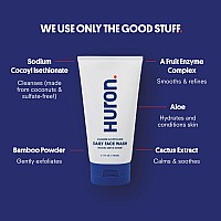 Huron Mens Face Wash Daily Deep Facial Cleanser Mild Exfoliator Cleans Conditions Hydrates Skin Subtle Energizing Sc