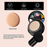 Kwolykim 2 Pack Mushroom Head Air Cushion Bb Cream Concealer Lasting Nude Makeup Moisturizing Brightening Pigment Cc Liquid Fou