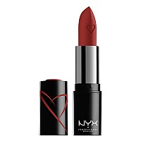 Nyx Professional Makeup Shout Loud Satin Lipstick Infused With Shea Butter Hot In Here Burnt Red