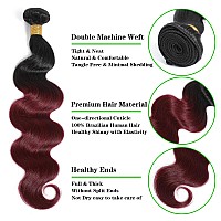 Kapelli Hair 10A Ombre Brazilian Human Hair With Closure 20 22 2418 Brazilian Human Hair 3 Bundles With Closure Brazilian Bod