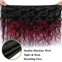 Kapelli Hair 10A Ombre Brazilian Human Hair With Closure 20 22 2418 Brazilian Human Hair 3 Bundles With Closure Brazilian Bod