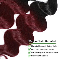 Kapelli Hair 10A Ombre Brazilian Human Hair With Closure 20 22 2418 Brazilian Human Hair 3 Bundles With Closure Brazilian Bod