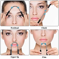 4 Pieces Facial Hair Remover Spring Eyebrow Face Epilator Coil Portable Hair Remover Spring Threading Tool For Women Chin Cheek