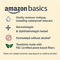 Amazon Basics Make Up Remover Wipes Fragrance Free 25 Count Pack Of 6 Previously Solimo