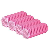 tifanso 400PCS Micro Cotton Swabs, Micro Swabs for Eyelash Extension, Disposable Micro Applicator Brush Micro Eyelash Swabs Pink(Head Diameter: 2.0mm)