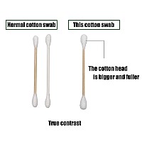 Thick Cotton Swabsxl Size Natural Bamboo Cotton Budsorganic Biodegradable Large Double Tips Swabs Extra Absorbent Cotton Swa