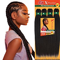 Sensationnel Xpression Prestretched Braiding Hair 4X Xpression 38 Inch Kanekalon Flame Retardant Smooth Yaki Braid 4X Xpres