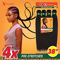 Sensationnel Xpression Prestretched Braiding Hair 4X Xpression 38 Inch Kanekalon Flame Retardant Smooth Yaki Braid 4X Xpres