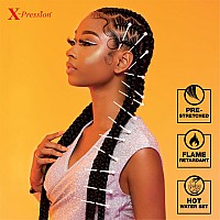 Sensationnel Xpression Prestretched Braiding Hair 4X Xpression 38 Inch Kanekalon Flame Retardant Smooth Yaki Braid 4X Xpres