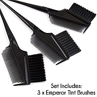 Emperor Hair Dye Brushes 3 Angled Tint Brushes With Integrated Combs Hair Dye Brush Applicator Hair Root Touch Up Brush