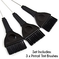 Pintail Hair Dye Brushes 3 Tint Brushes For Hair Color Pin Tail For Precise Sectioning Hair Dye Brush Applicator Color B