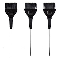 Pintail Hair Dye Brushes 3 Tint Brushes For Hair Color Pin Tail For Precise Sectioning Hair Dye Brush Applicator Color B