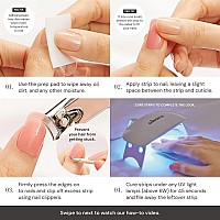 P Newtro No1 Real Gel Nail Strip By Ohora 30Pcs With Prep Pad Mini Nail File Wood Stick Diy Toe Nail Art Starter Kit No