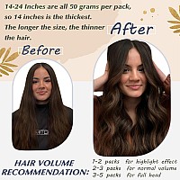 Ugeat Brown Micro Ring Human Hair Extensions Balayage Brown Mix Ash Brown Ombre Micro Beads Human Hair Extensions Remy Hair Exte