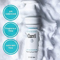 Curel Japanese Skin Care Foaming Daily Face Wash For Sensitive Skin Hydrating Facial Cleanser For Dry Skin Phbalanced And Fra