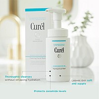 Curel Japanese Skin Care Foaming Daily Face Wash For Sensitive Skin Hydrating Facial Cleanser For Dry Skin Phbalanced And Fra