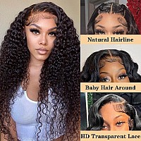 Royal Impression Deep Wave Lace Front Wigs Human Hair For Black Women 4X4 Hd Transparent Lace Closure Wigs 180 High Density Glu