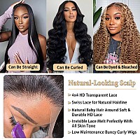 Royal Impression Deep Wave Lace Front Wigs Human Hair For Black Women 4X4 Hd Transparent Lace Closure Wigs 180 High Density Glu