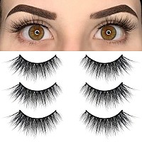 Lashes Mink Natural False Eyelashes Bepholan Fake Eyelashes Natural Look 3Pack Cat Eye Lashes Manga Eyelashes Fluffyxmz211