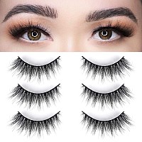 Lashes Mink Natural False Eyelashes Bepholan Fake Eyelashes Natural Look 3Pack Cat Eye Lashes Manga Eyelashes Fluffyxmz209