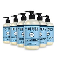 Mrs Meyers Clean Day Hand Soap Made With Essential Oils Biodegradable Formula Rain Water 125 Fl Oz Pack Of 6