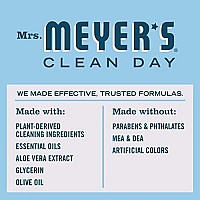 Mrs Meyers Clean Day Hand Soap Made With Essential Oils Biodegradable Formula Rain Water 125 Fl Oz Pack Of 6