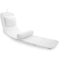 Aeroivi Full Body Bath Pillow With Lumbar Pillow Bathtub Cushion With 14 Suction Cups 3D Air Mesh Fit Any Tub Luxury Bathroom Ac