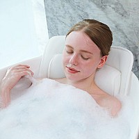 Aeroivi Full Body Bath Pillow With Lumbar Pillow Bathtub Cushion With 14 Suction Cups 3D Air Mesh Fit Any Tub Luxury Bathroom Ac