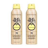 Sun Bum Sun Bum Original Spf 70 Sunscreen Spray Vegan and Reef Friendly (octinoxate & Oxybenzone Free) Broad Spectrum Moisturizing Uva/uvb Sunscreen With Vitamin E 2 Pack