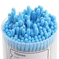 Cotton Swabs Tifanso 200 Count Natural Double Tipped Cotton Bubs Crueltyfree Cotton Swabs Chlorinefree Hypoallergenic Blue