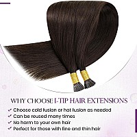 Laavoo I Tip Hair Extensions Human Hair Darkest Brown Itip Human Hair Extensions Dark Brown I Tips Hair Extensions Real Human Ha