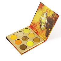 Docolor Eyeshadow Palette 9 colors gemstone Shadow Palette Highly Pigmented Mattes Shimmers Naked Smokey glitter cream colorful Powder Blendable Long Lasting Waterproof Makeup Palette-Yellow