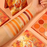 Docolor Eyeshadow Palette 9 Colors Orange Eyeshadow Gemstone Shadow Palette Highly Pigmented Mattes Shimmers Naked Smokey Glitte