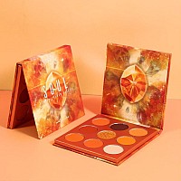 Docolor Eyeshadow Palette 9 Colors Orange Eyeshadow Gemstone Shadow Palette Highly Pigmented Mattes Shimmers Naked Smokey Glitte