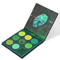 Docolor Eyeshadow Palette 9 Colors Green Eyeshadow Gemstone Shadow Palette Highly Pigmented Mattes Shimmers Naked Smokey Glitter